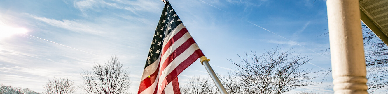 flag flying outside